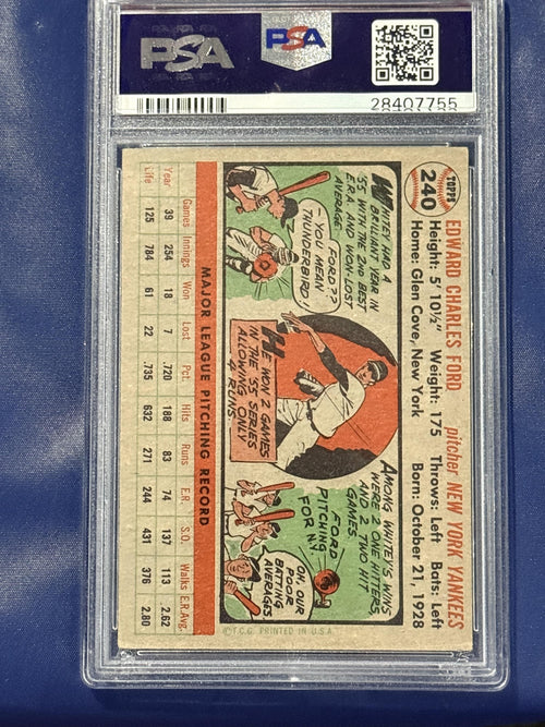 1956 Topps #240 Whitey Ford PSA 3.5