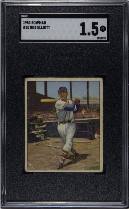 1950 Bowman #20 Bob Elliott SGC 1.5