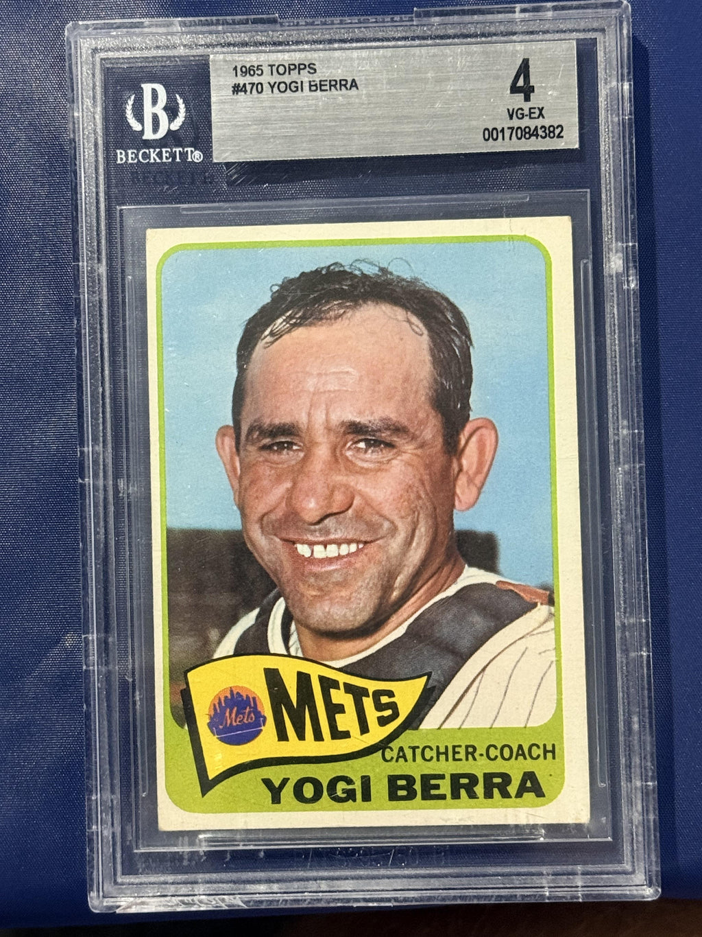 1965 Topps #470 Yogi Berra P/CO BGS 4