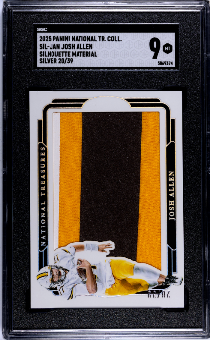 2025 Panini National Treasures Collegiate Josh Allen Silhouette /39 SGC 9
