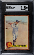 1962 Topps #141 Babe Ruth Twighlight Years SGC 1.5