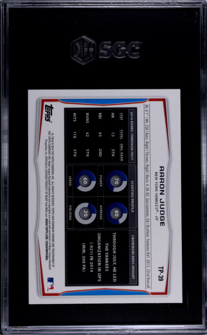 2014 Bowman Draft #TP-39 Aaron Judge SGC 10