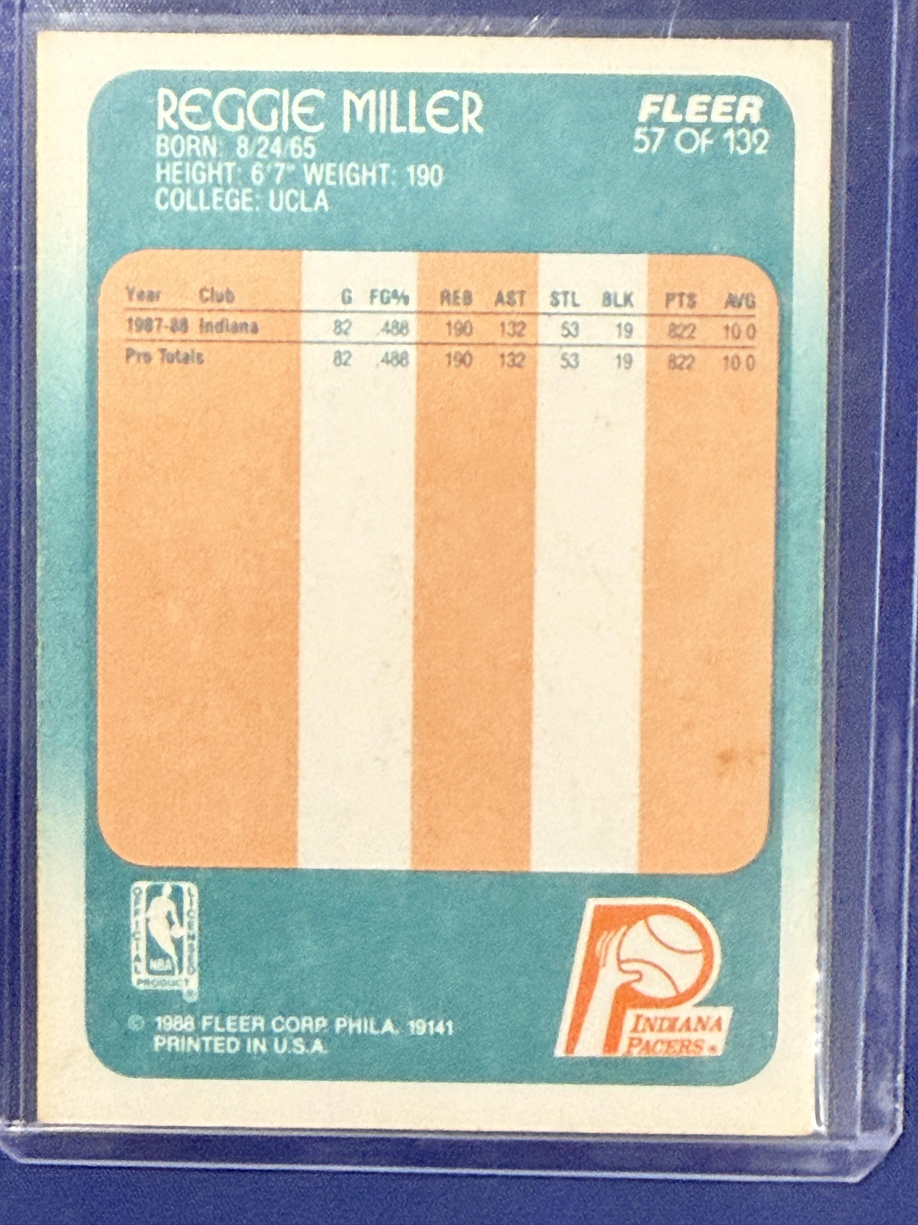 1988-89 Fleer #57 Reggie Miller